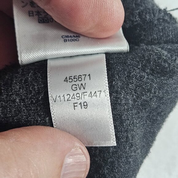 Lands' End Men's Pullover Sweater Sz L 42-44 100% Cotton Half-Zip Charco… - Picture 5 of 10